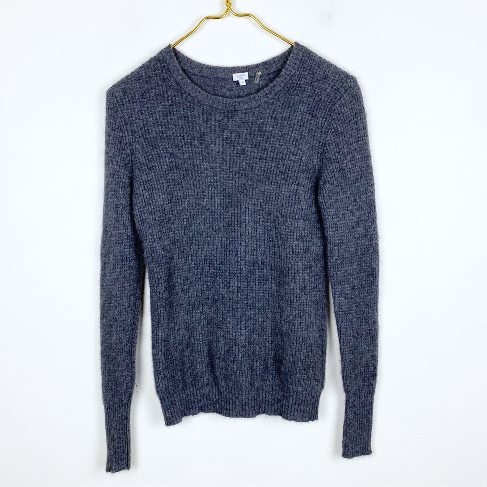 Beja Waffle Knit 100% Cashmere Crewneck Sweater